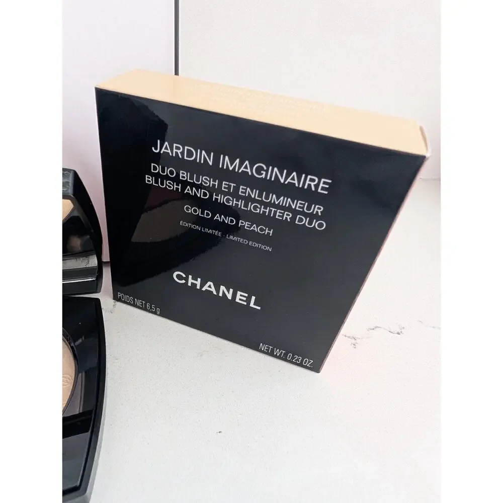 NIB Chanel JARDIN IMAGINAIRE Blush and Highlighter Duo Gold and Peach Limited